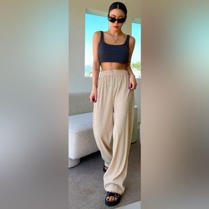 Wide Leg Pants in Apricot.